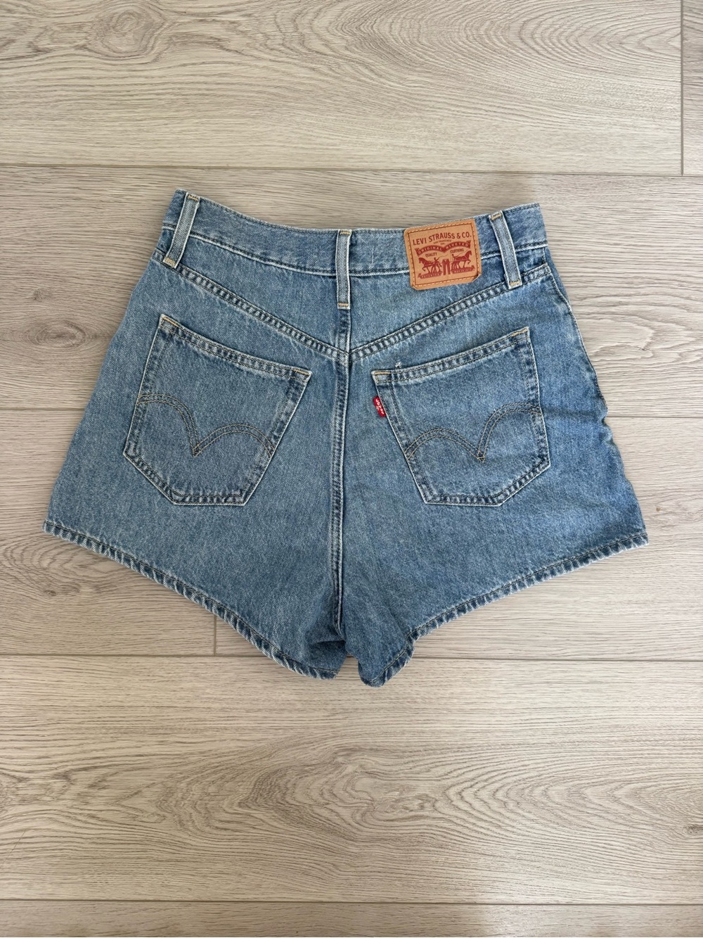 Levi's Women's Light Blue High-Rise Denim Cutoff Shorts